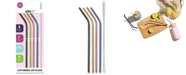 Ello Metallic Reusable Stainless&nbsp;Steel Straw&nbsp;4-pk. plus Wire Brush